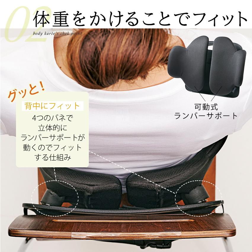 ボディカルテ腰楽座サポートプレート | 腰痛対策 腰痛 腰痛に効く トレーニング クッション サポーター 人気 オフィスワーク 便利グッズ 腰に優しい おすすめ_4