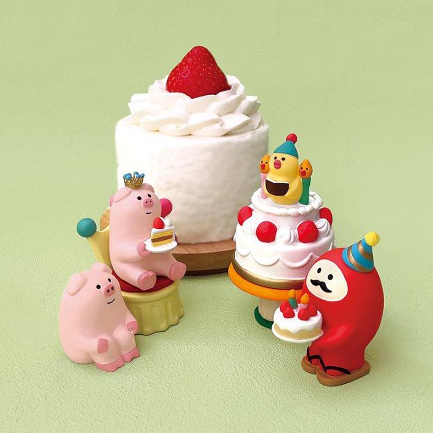 デコレ concombre かわいい お祝い動物達の置物セット すぐにお届け DECOLE（デコレ） コンコンブル / フラワーにゃんこ お祝いの花束