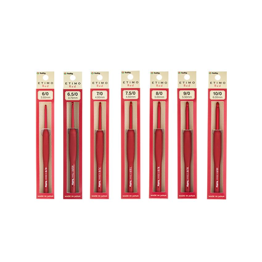 Tulip ETIMO エティモレッド クッショングリップ付きかぎ針 単品