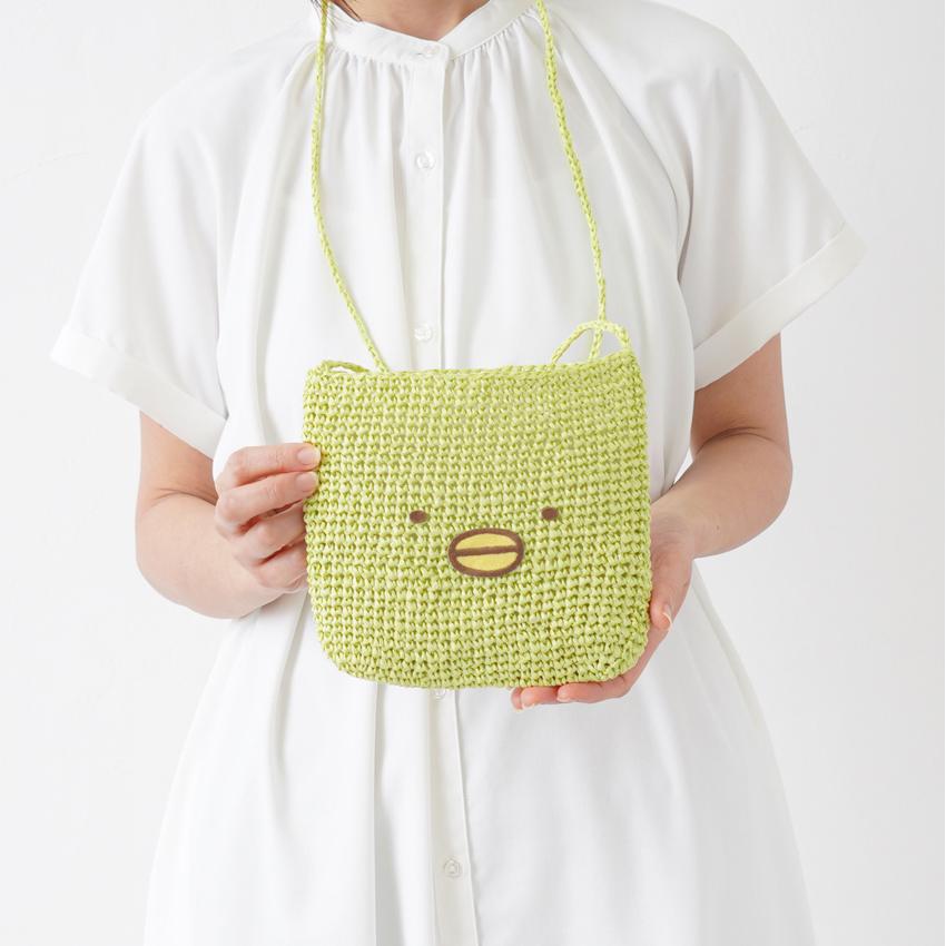 すみっコぐらしのミニショルダーバッグ|数量限定 手編み あみ すみっコぐらしのミニショルダーバッグ|数量限定 手編み あみ