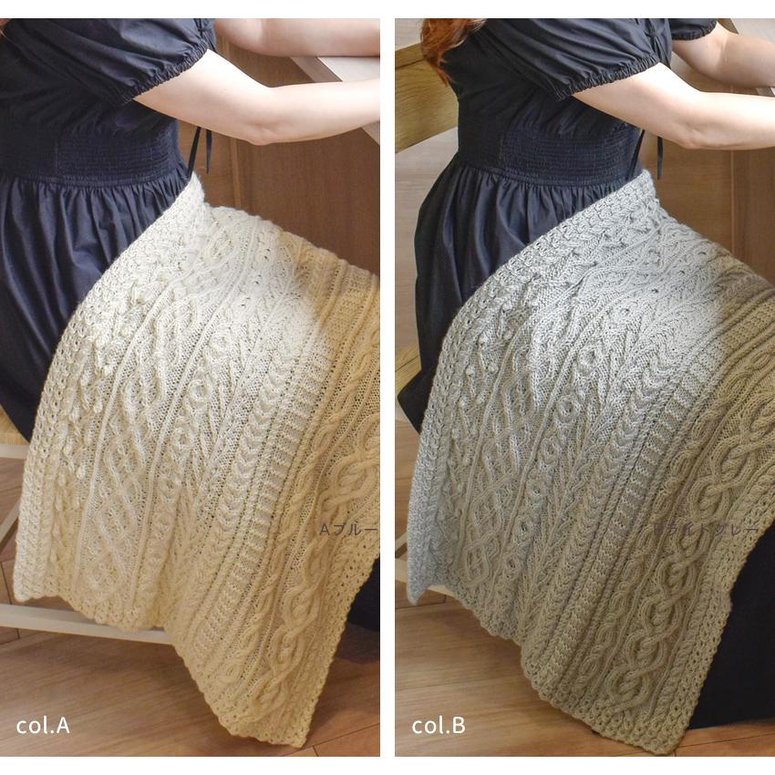 棒針編みアラン模様と編み込み模様のモチーフつなぎブランケット☆ハンドメイド はじめてさんのきほんのき」棒針編みアラン模様レッスンの会