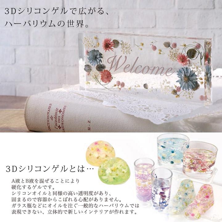 固まるハーバリウム ハードニング 3D シリコンゲル 300ml （A液・B液