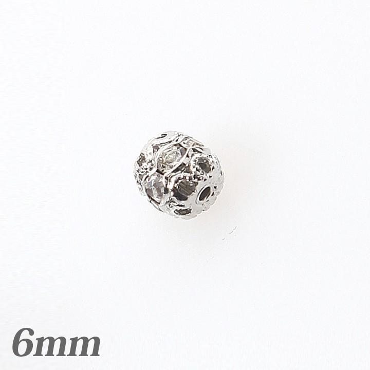 丸ロンデル クリスタル6mm ロジウムカラー4個入 ボール状 メタル パーツ ラインストーン アクセサリー ロンデル 手芸材料の通販シュゲールyahoo 店 通販 Yahoo ショッピング
