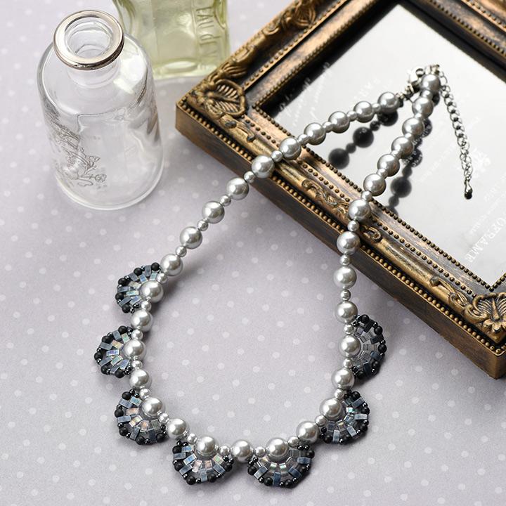 ティラビーズのモザイクレースネックレス ビーズ アクセサリー キット ハンドメイド アンティーク 2ホール 手芸材料の通販シュゲールyahoo 店 通販 Yahoo ショッピング