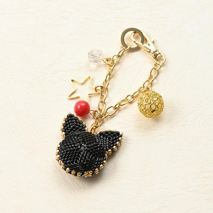 手まりキット 猫ちゃん バッグチャーム ビーズステッチ 西富士絵 手毬キット てまり 手鞠 アクセサリー 伝統柄 和風 文様 ねこ ネコ キャット 手芸材料の通販シュゲールyahoo 店 通販 Yahoo ショッピング