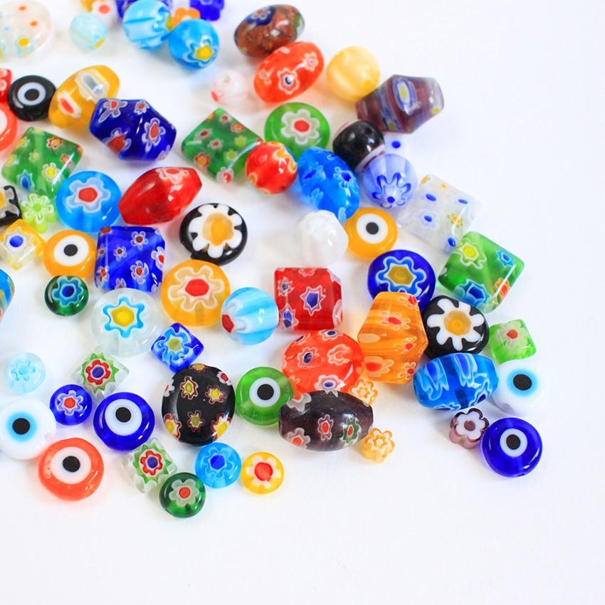 クラフトハートトーカイ ミルフィオリガラス18 変形 ミックス 約10