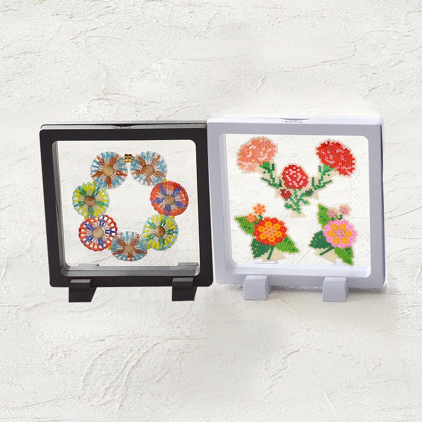 クリアディスプレイフレーム 小 ビーズ ビーズステッチ ディスプレイ 透明 手作り かわいい アクセサリー 鑑賞 フレーム 手芸材料の通販シュゲールyahoo 店 通販 Yahoo ショッピング