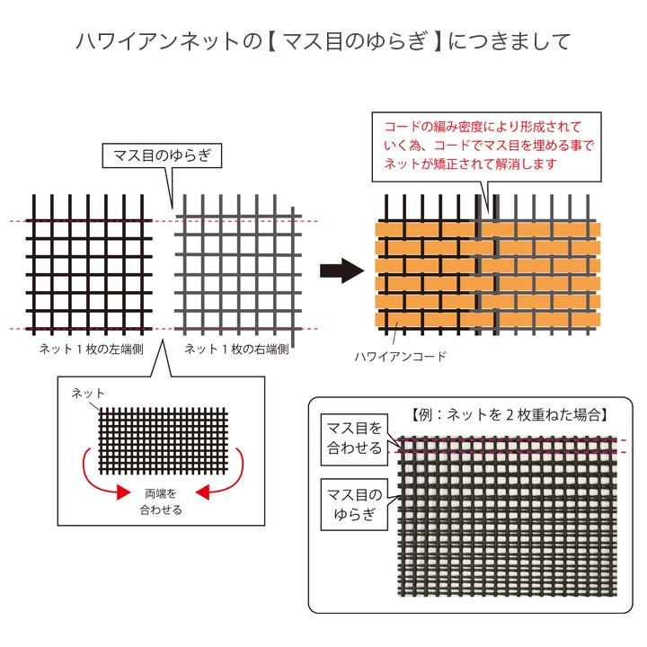 イロハネット ブラック ・ 透明 ・ アイボリー | イロハ ネット ハワイアンコード ハワイアンネット バッグ 鞄 かばん 黒 クリア クリーム色 手作り｜shugale1｜06