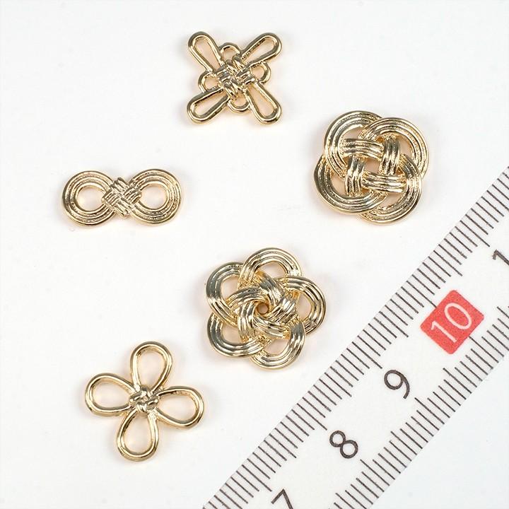 クラフトハートトーカイ CraftCafe メタルチャーム 飾り結び ゴールド