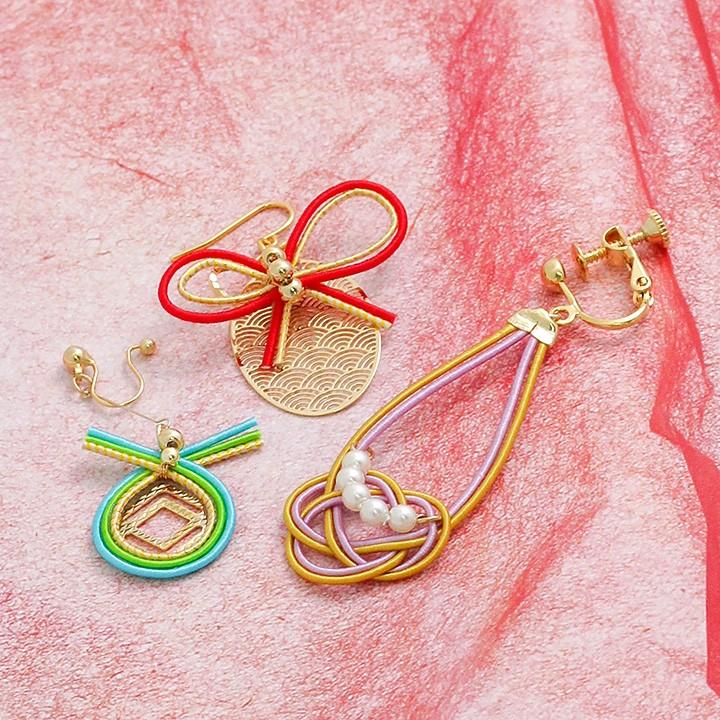 クラフトハートトーカイ 2輪水引×和柄メタルプレート ゴールドカン