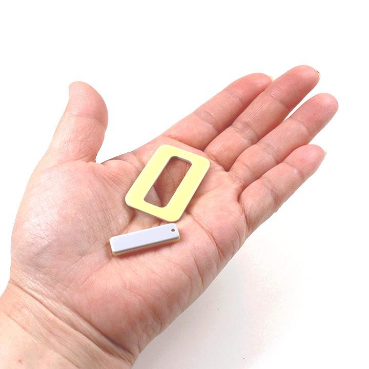 クラフトハートトーカイ ポリパーツ 両面 四角 1穴 1セット