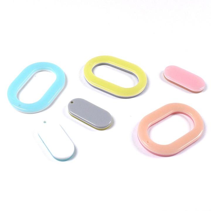 ポリパーツ 両面 楕円 1穴 1セット ポリエステル アクリル リバーシブル 裏表 両面 色違い パーツ 楕円 ss アクセ 手芸材料の通販シュゲールyahoo 店 通販 Yahoo ショッピング