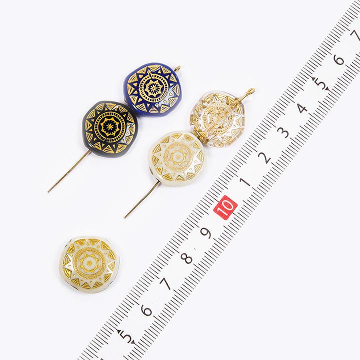 クラフトハートトーカイ ヴィンテージアクリル コインB 18mm 4ヶ