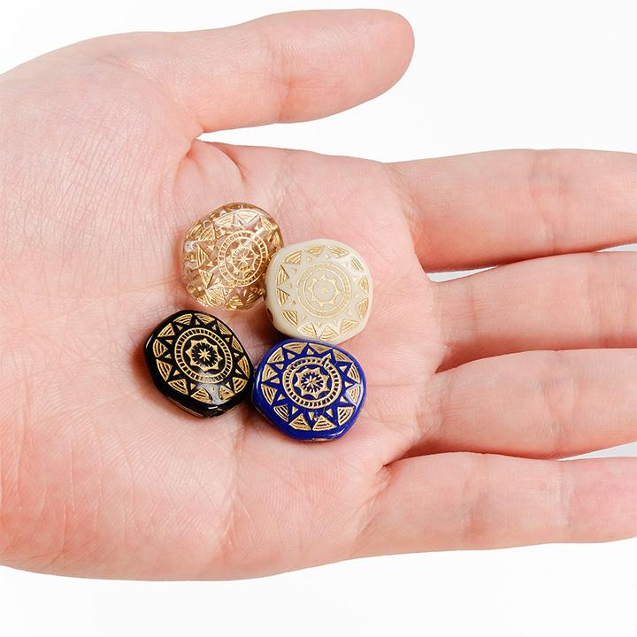 クラフトハートトーカイ ヴィンテージアクリル コインB 18mm 4ヶ