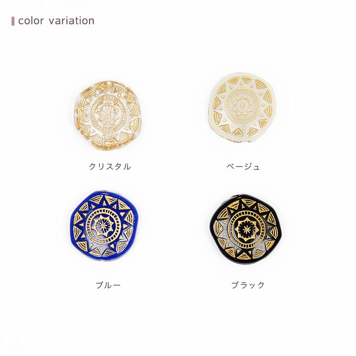 クラフトハートトーカイ ヴィンテージアクリル コインB 18mm 4ヶ