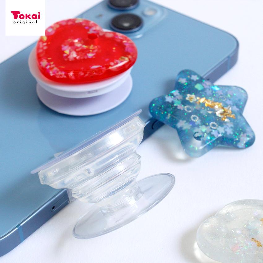 クラフトハートトーカイ スマホグリップ C-1 シール付き クリア