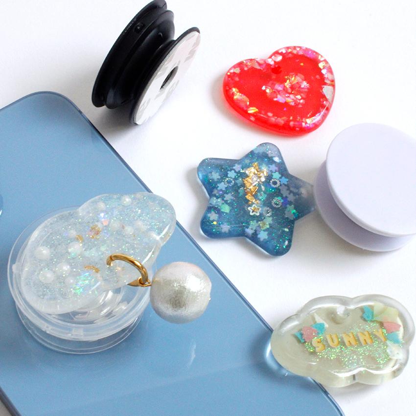 クラフトハートトーカイ スマホグリップ C-1 シール付き クリア