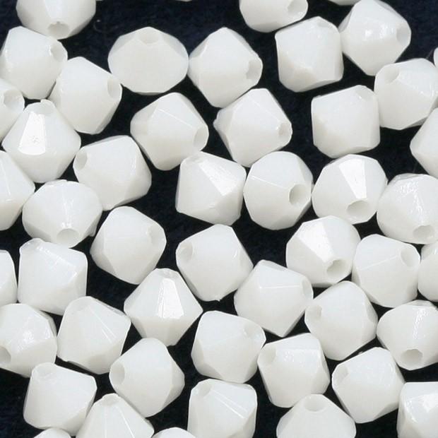 クラフトハートトーカイ アクリルビーズソロバン型 ホワイト 3mm 4mm