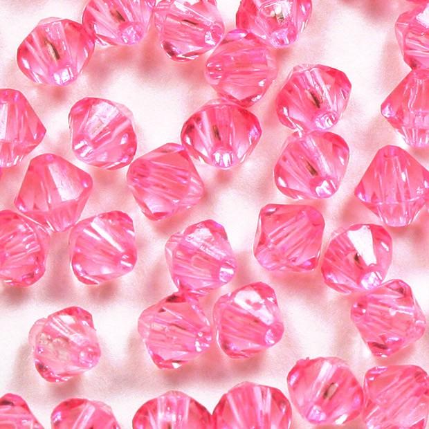 クラフトハートトーカイ アクリルビーズソロバン型 ローズ 3mm 4mm