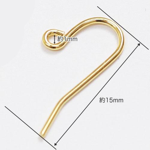ピアス 金具 フックピアス ゴールド｜パーツ ピアスパーツ ピアス金具 アクセサリー金具 アクセサリーパーツ ステンレス製 |  | 01