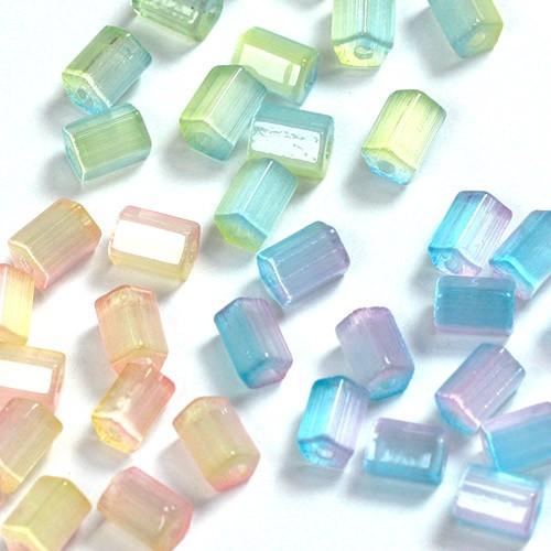 ヴィトライユビーズ ガラス 乳白  6×5mm 12個｜日本製 ビーズ パーツ ガラスビーズ ヴィトライユ 手芸 手作り アクセサリー | 