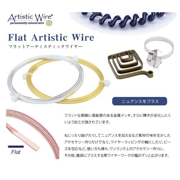 ビーズ アーティスティックワイヤー フラットワイヤー 5mm ゴールド