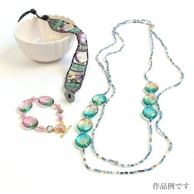 ヴィトライユビーズ アクリル AC9108（平楕円）｜日本製 パーツ 