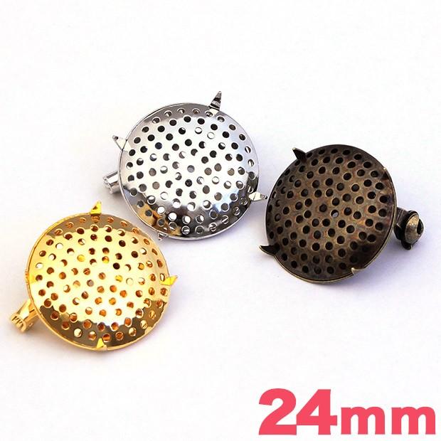 クラフトハートトーカイ ビーズ シャワーブローチ金具 24mm ゴールド