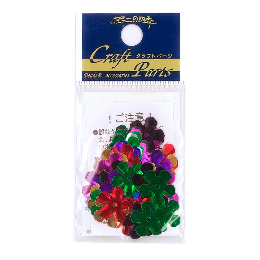 クラフトハートトーカイ スパンコール 花 12mm MIXメタル | ビーズ