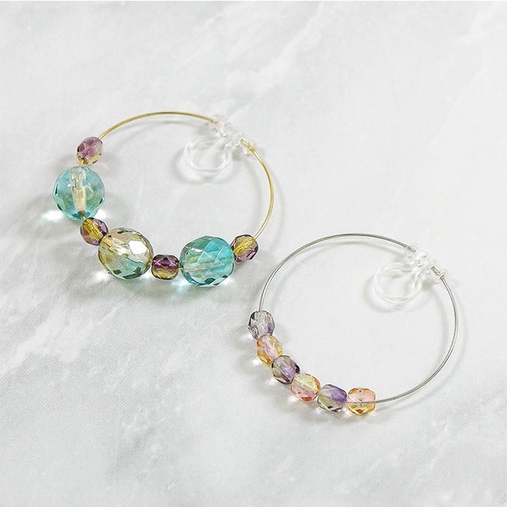 ヴィトライユビーズ ガラス 10×8mm ネジリカット筒型 10ヶ | 日本製