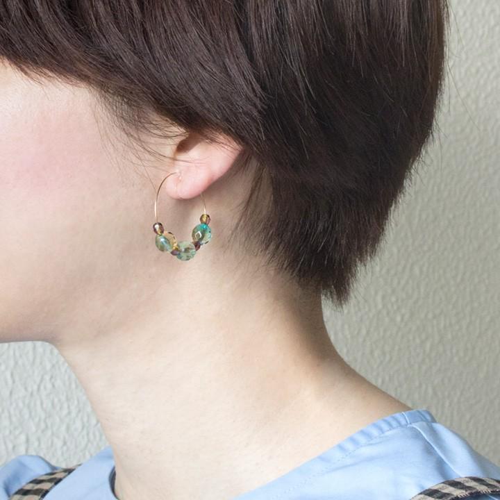 ヴィトライユビーズ ガラス 10×8mm ネジリカット筒型 10ヶ | 日本製