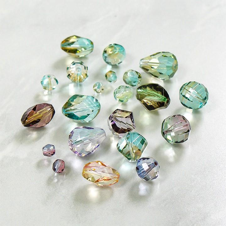 ヴィトライユガラス 7×8mm ミラーボール型 10ヶ | 日本製 ビーズ