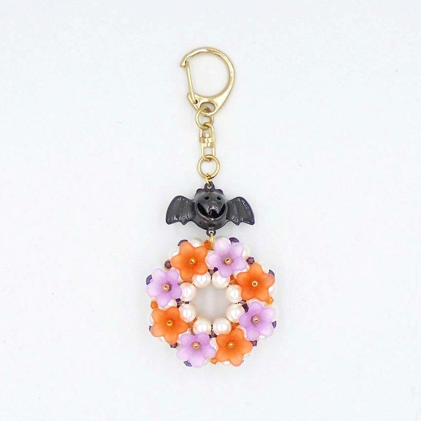 ハロウィンフラワーリース コウモリ BK-125 | ハロウィン フラワー