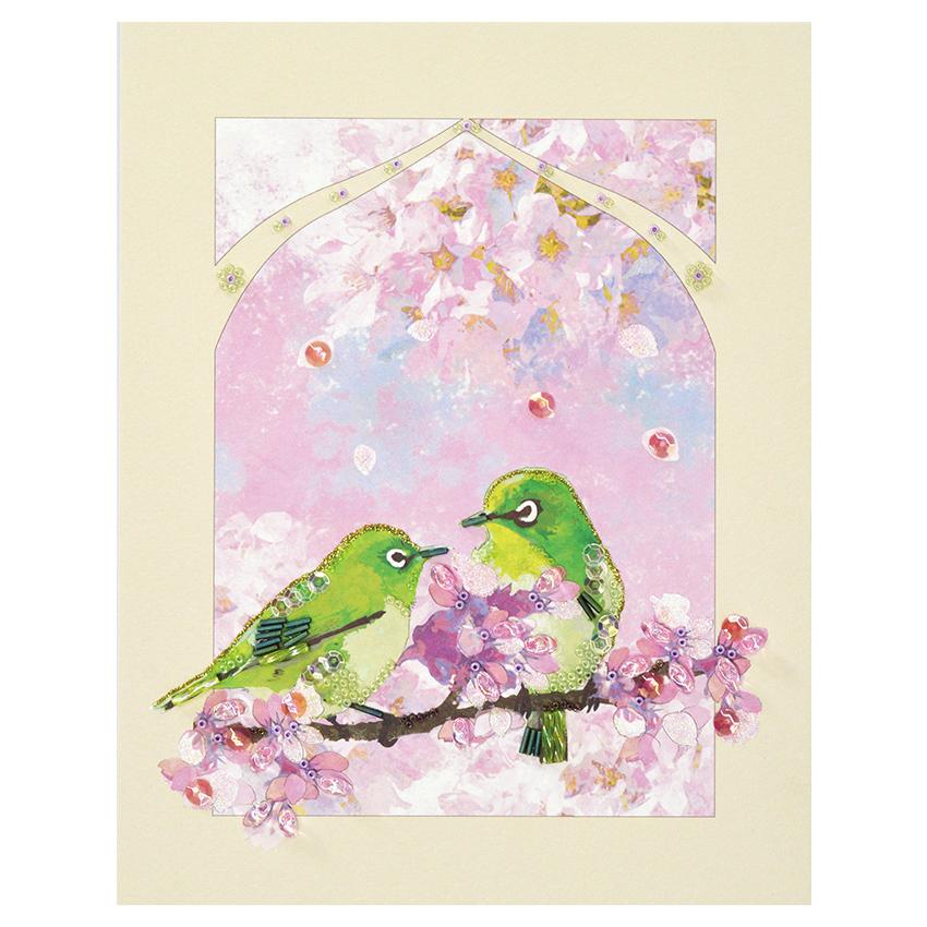 MIYUKI ビーズデコール メジロと桜 | ビーズ キット ビーズキット 簡単