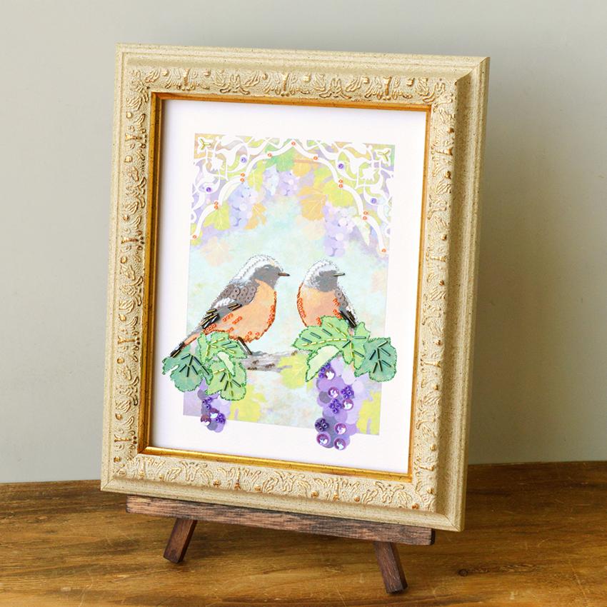 MIYUKI ビーズデコール ジョウビタキと葡萄 | ビーズ キット ビーズ