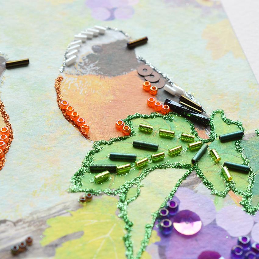 MIYUKI ビーズデコール ジョウビタキと葡萄 | ビーズ キット ビーズ