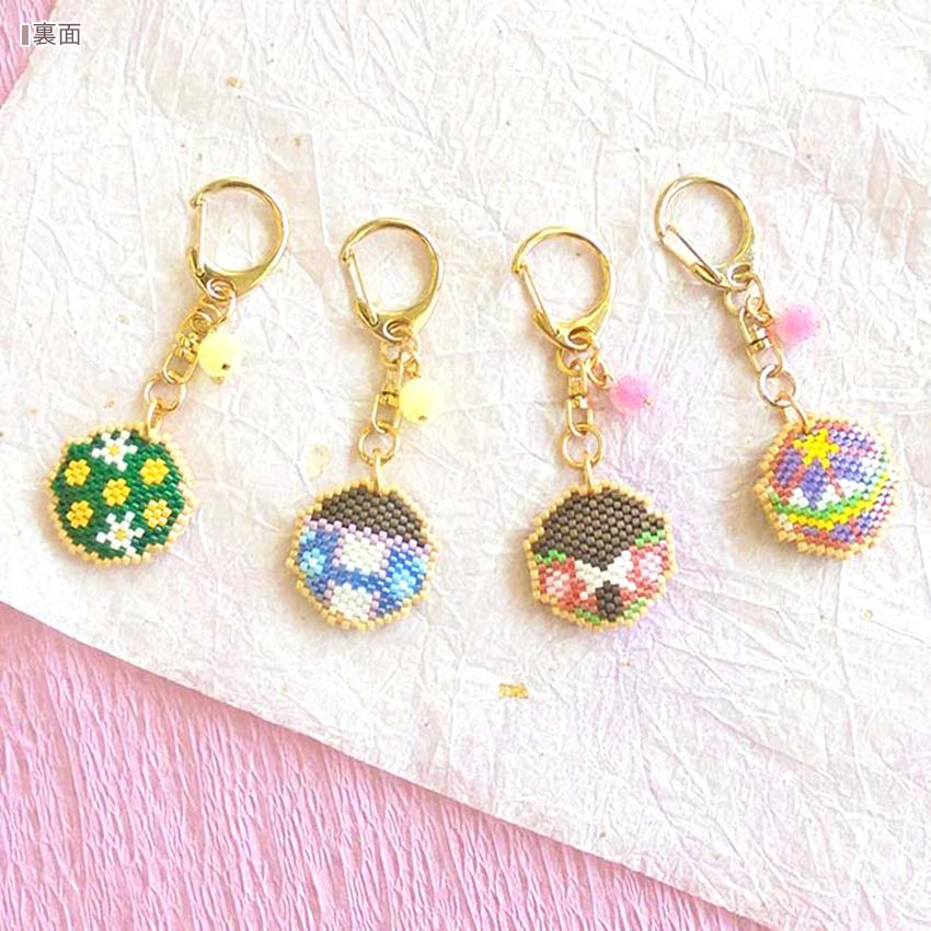 ビーズキット アイシングクッキー風 ひな祭り キーホルダー