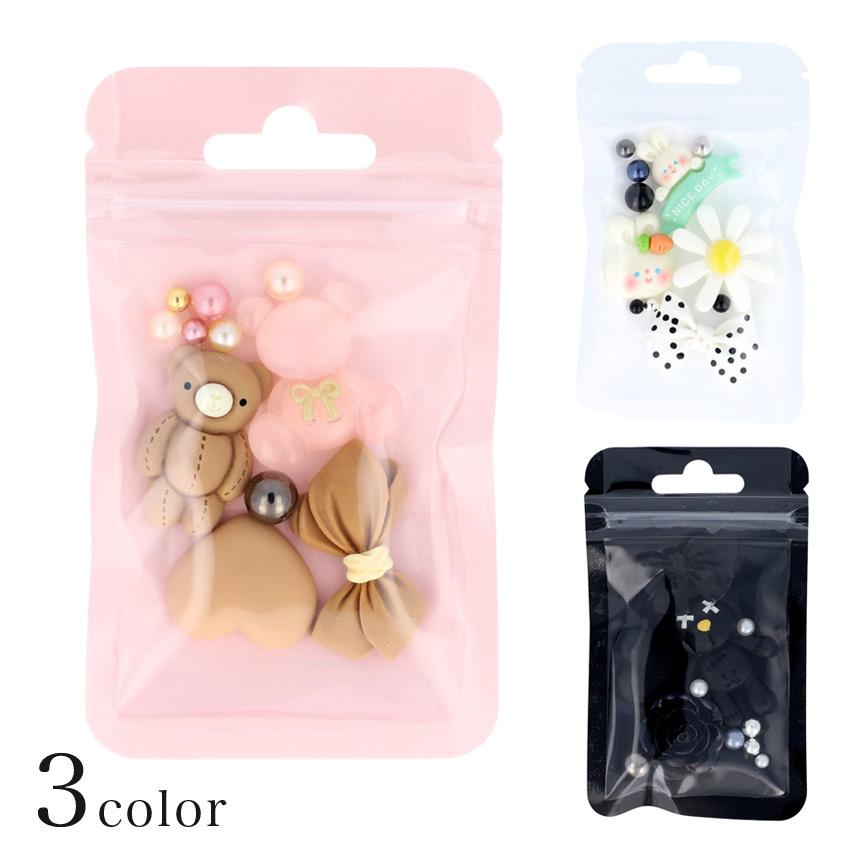 デコパーツミックス M 全3色 ホワイト / ブラウン ブラック | 清原