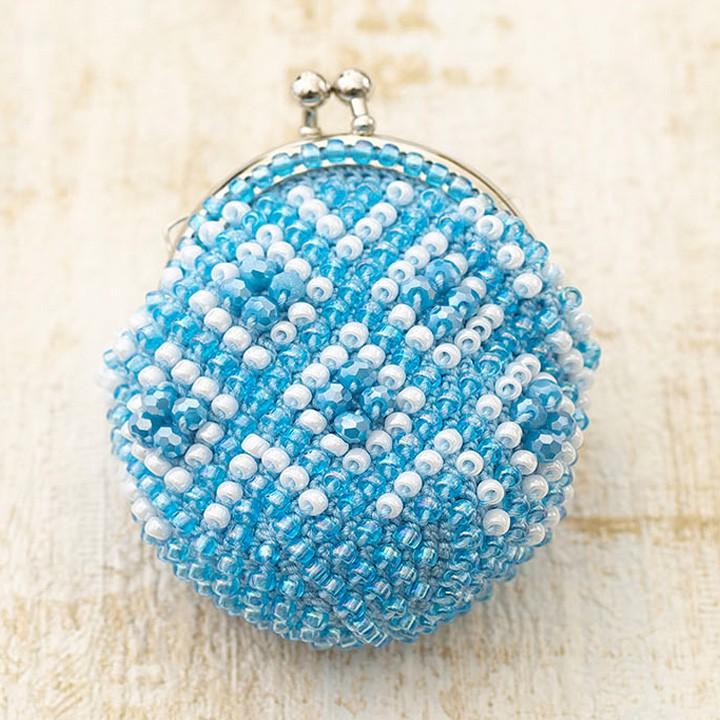クロッシェキット がま口 ブルー 仕事運 ビーズ キット 実用小物 ガマ口 クロッシェ 数量限定 手芸材料の通販シュゲールyahoo 店 通販 Yahoo ショッピング