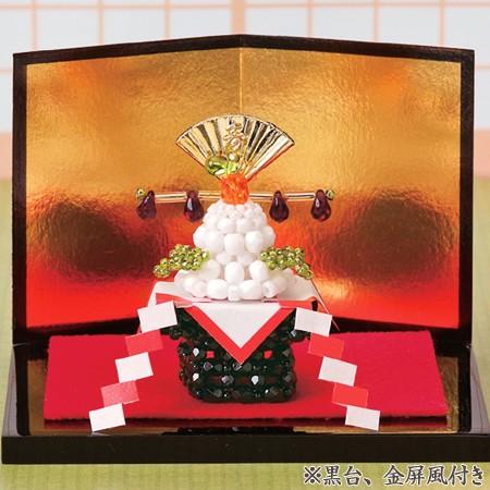 ビーズ ストラップチャーム お正月飾り 鏡餅
