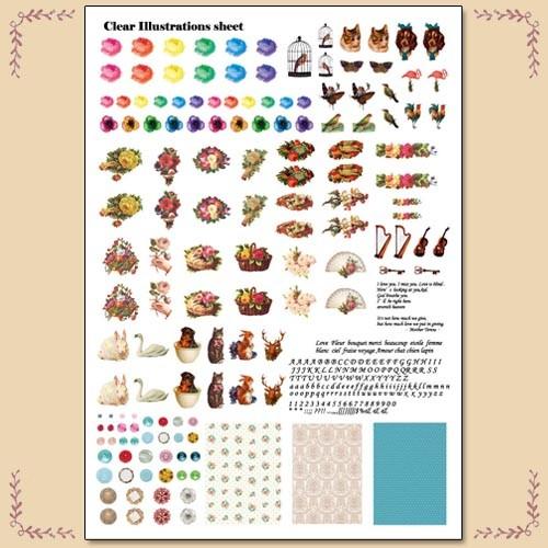 粘土 副資材 デザインペーパー クリアイラストシート ロマンティック 手芸材料の通販シュゲールyahoo 店 通販 Yahoo ショッピング