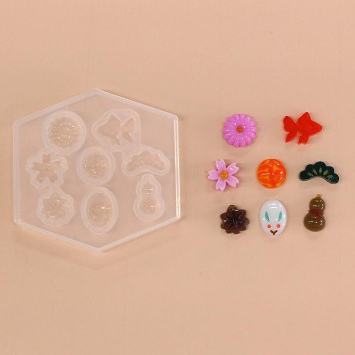 クラフトハートトーカイ オリジナルシリコンプチモールド 和風 10-2373