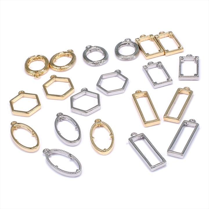 クラフトハートトーカイ CraftCafe フレームペンダント 長角 約20×7mm