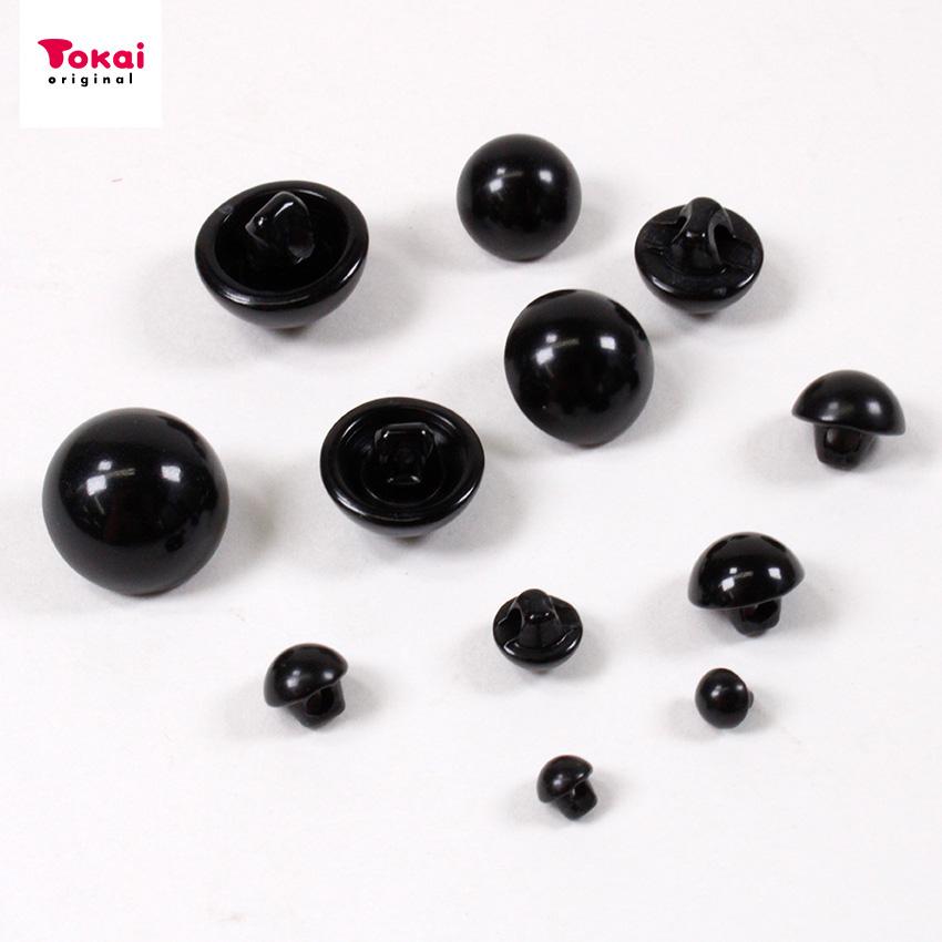 クラフトハートトーカイ 人形作り 目玉 釦 黒 4ケ入 4mm 6mm 8mm 10mm