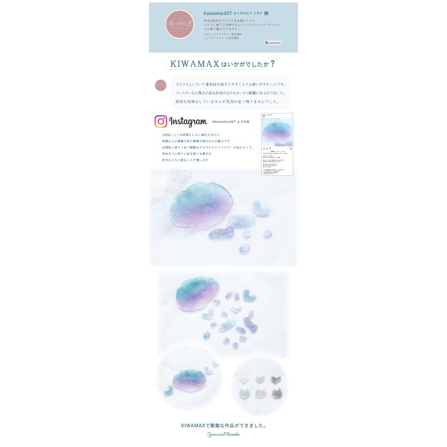 2液性 レジン液 KIWAMAX スターターセット 1400g | 透明度の高い