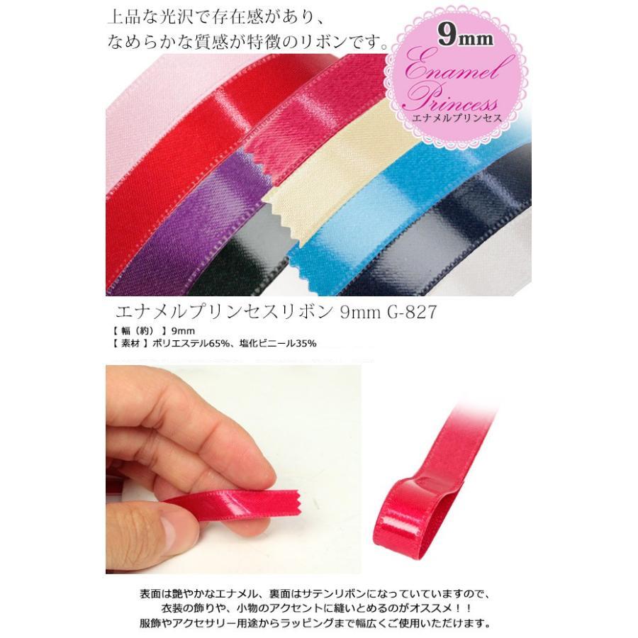 生地 ソーイング副資材・用品 リボン エナメルプリンセスリボン 9mm G