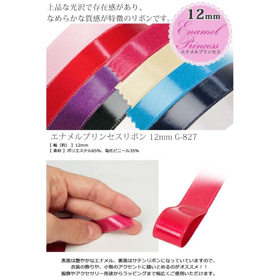 生地 ソーイング副資材・用品 リボン エナメルプリンセスリボン 12mm G