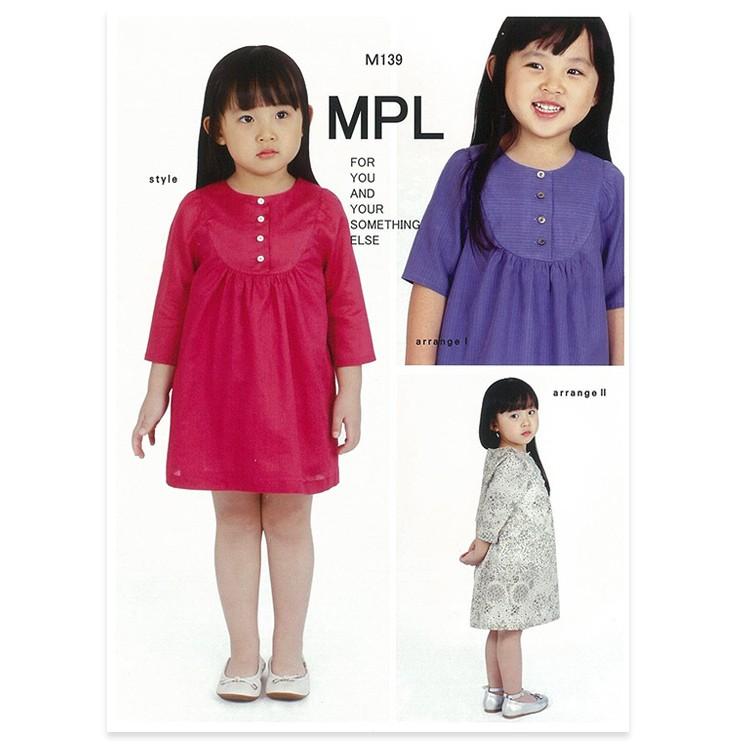 Mパターン研究所 ヨークチュニックブラウス M139 パターン 型紙 子供服 ワンピース 女の子 手芸材料の通販シュゲールyahoo 店 通販 Yahoo ショッピング