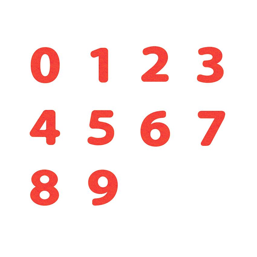 ラブリーネーム【赤】 お名前ワッペン【0〜9】 アイロン接着 ひらがな