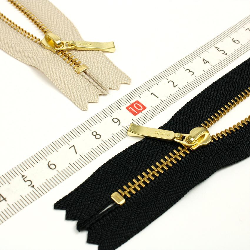 YKK ファスナー 20cm メタルファスナー ゴールド 3MGC-20 スライダー